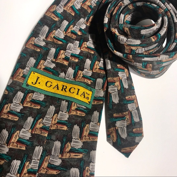 Jerry Garcia Silk Tie tree trunk collection seven - Picture 5 of 7